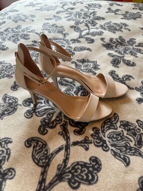 Elegant Nude Ankle-Strap High Heel Sandals